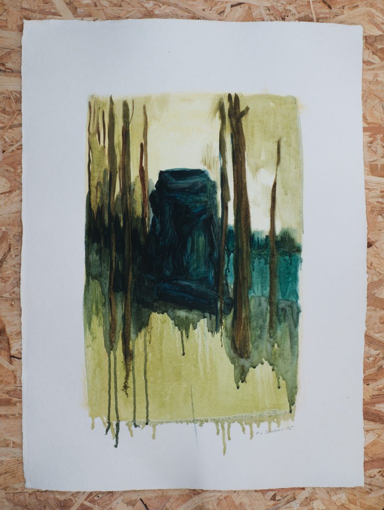 Studio Sale 07, Oil on Paper, 55cm x 76cm