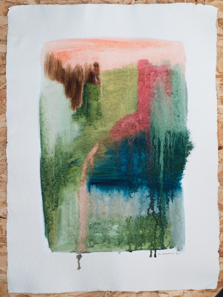 Studio Sale 09, Oil on Paper, 55cm x 76cm