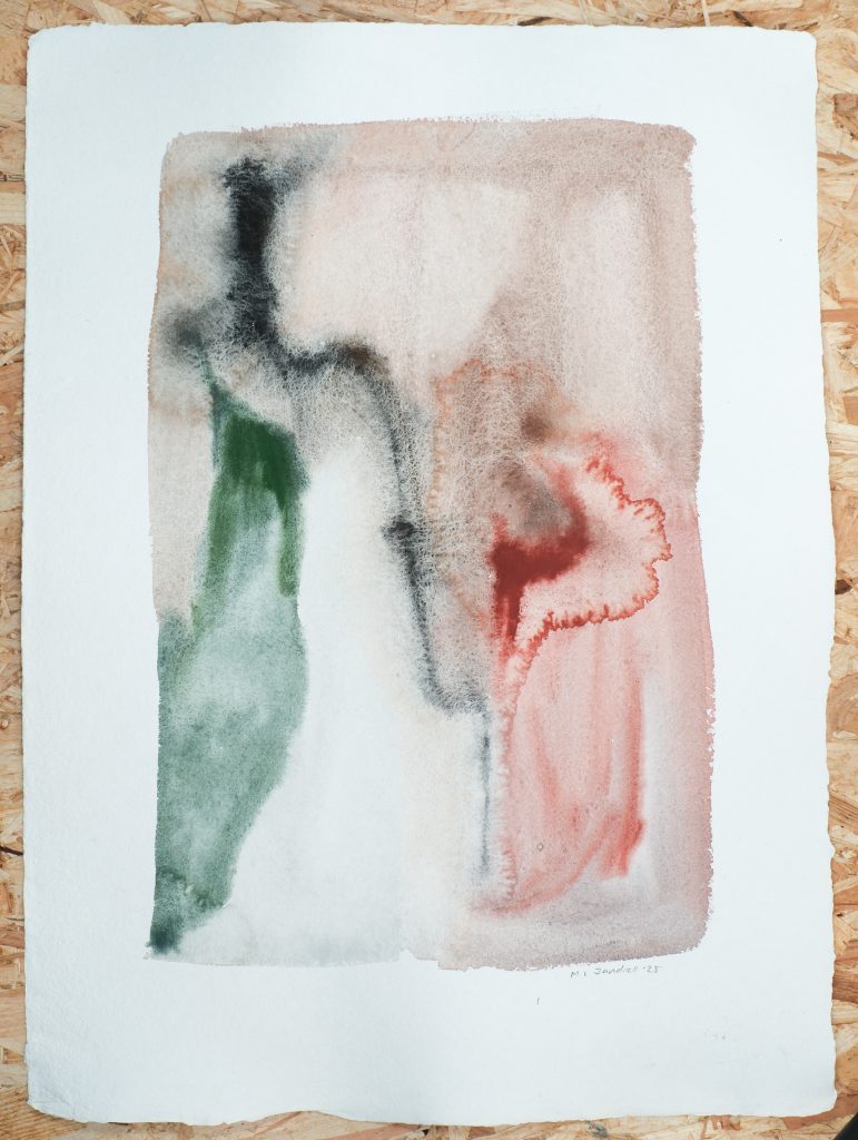 Studio Sale 11, Oil on Paper, 55cm x 76cm
