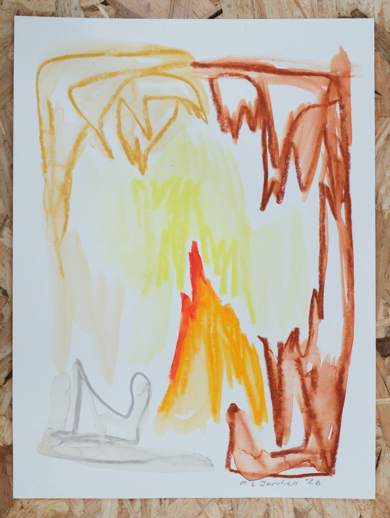 Studio Sale 18, Crayon on Paper, 9in x 12in