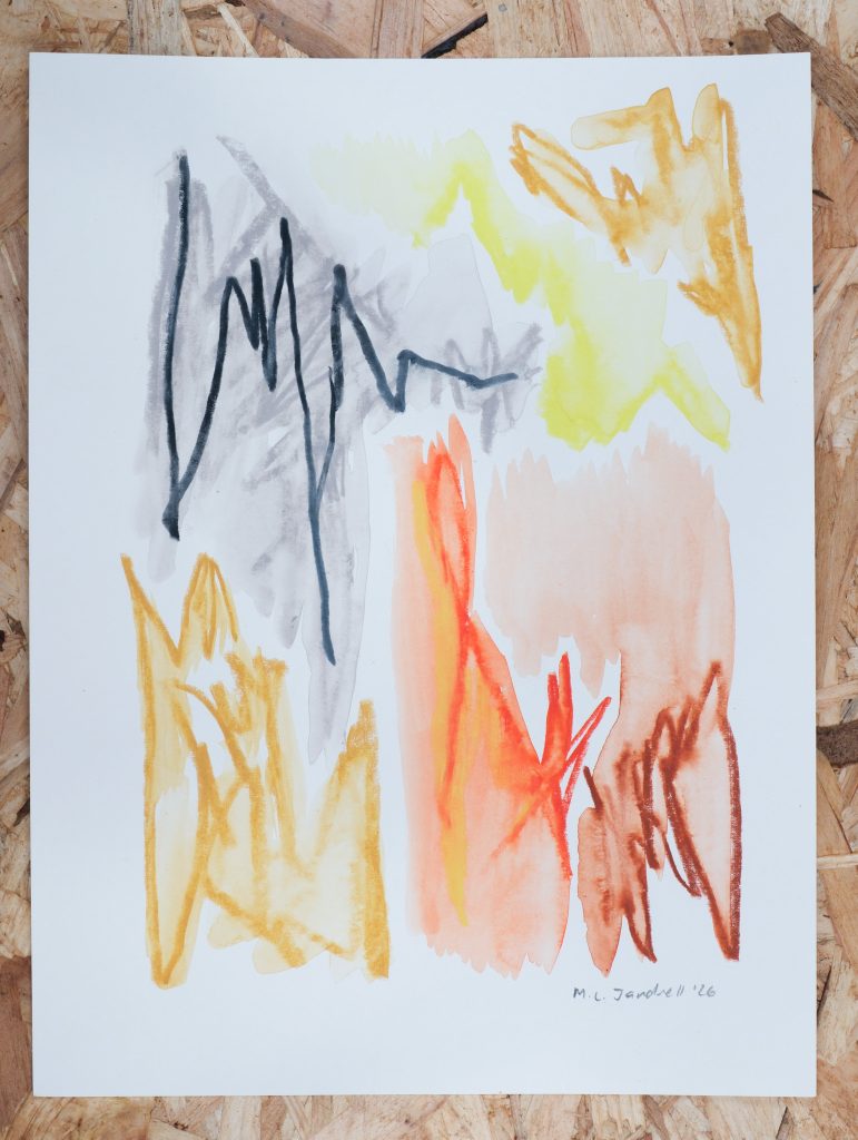 Studio Sale 19, Crayon on Paper, 9in x 12in
