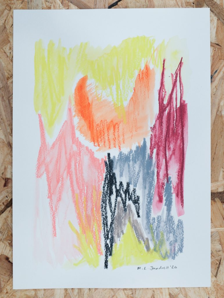 Studio Sale 35, Crayon on Paper (A4), 29.7cm x 21 cm