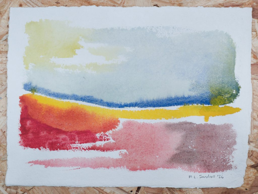 Studio Sale 41, Oil on Paper, 11in x 15 in, 27.5cm x 38.5cm