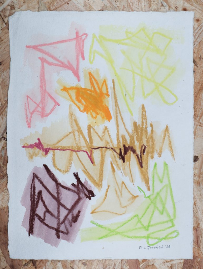 Studio Sale 43, Crayon on Paper, 11in x 15 in, 27.5cm x 38.5cm