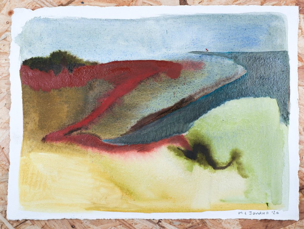 Studio Sale 47, Oil on Paper, 11in x 15 in, 27.5cm x 38.5cm