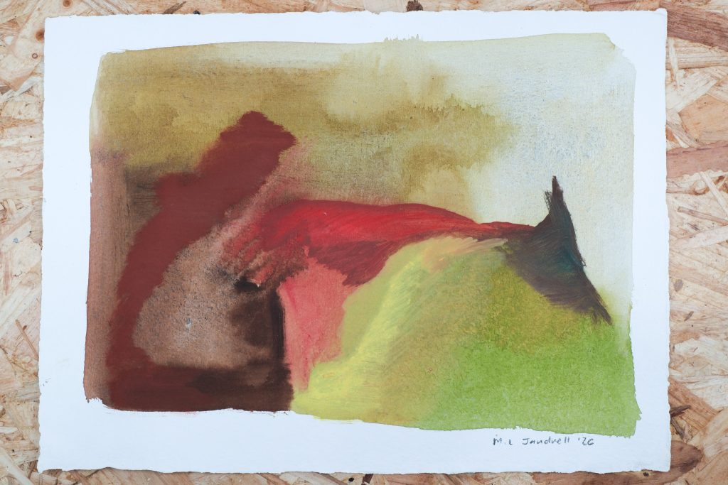 Studio Sale 48, Oil on Paper, 11in x 15 in, 27.5cm x 38.5cm