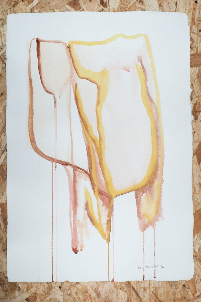 Studio Sale 54, Clay, Earth Pigment on Paper (A3), 29.7cm x 42 cm