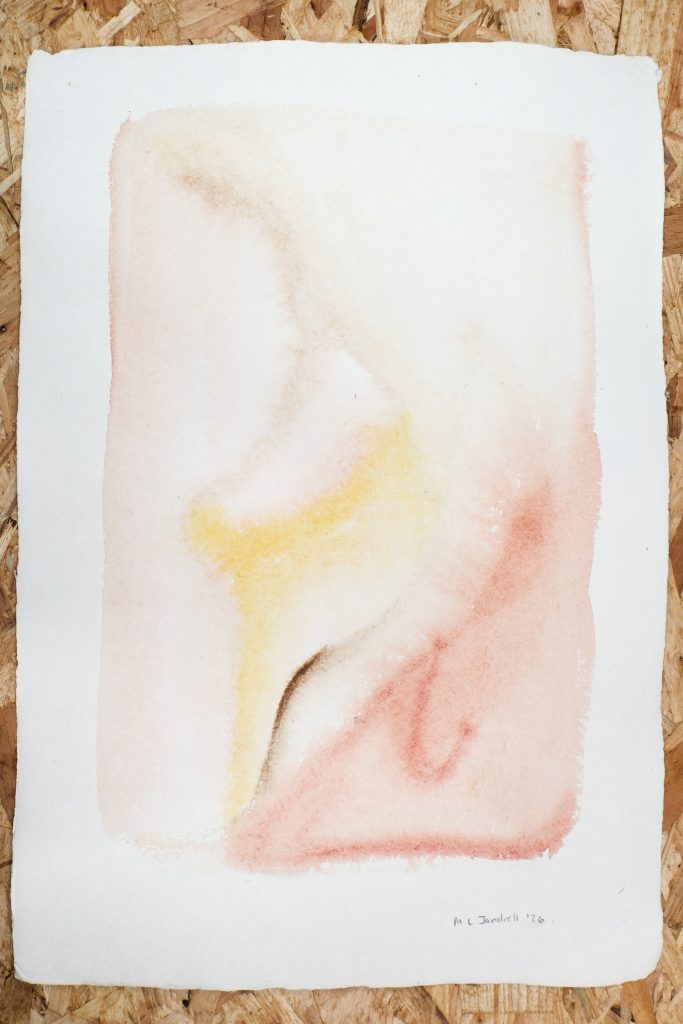Studio Sale 55, Clay, Earth Pigment on Paper (A3), 29.7cm x 42 cm