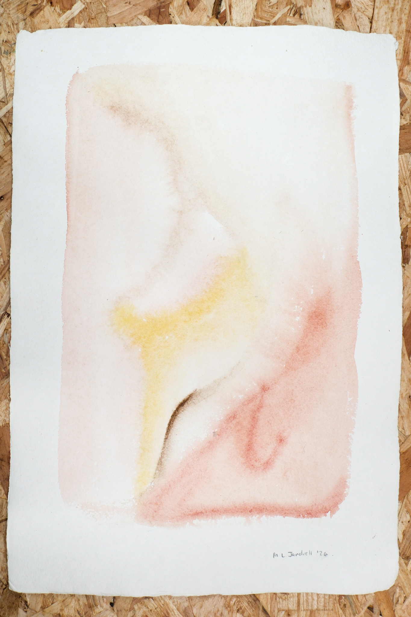 Studio Sale 55, Clay, Earth Pigment on Paper (A3), 29.7cm x 42 cm