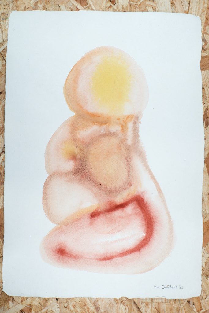 Studio Sale 56, Clay, Earth Pigment on Paper (A3), 29.7cm x 42 cm