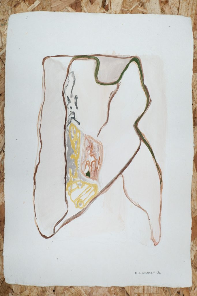 Studio Sale 57, Clay, Earth Pigment on Paper (A3), 29.7cm x 42 cm