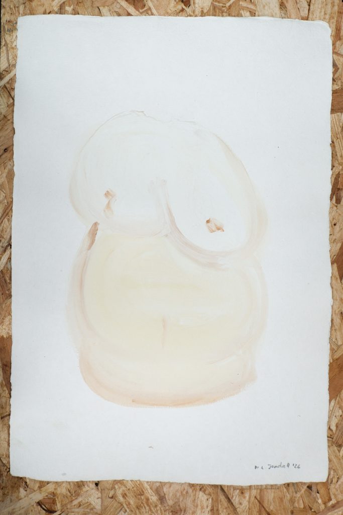Studio Sale 60, Clay, Earth Pigment on Paper (A3), 29.7cm x 42 cm
