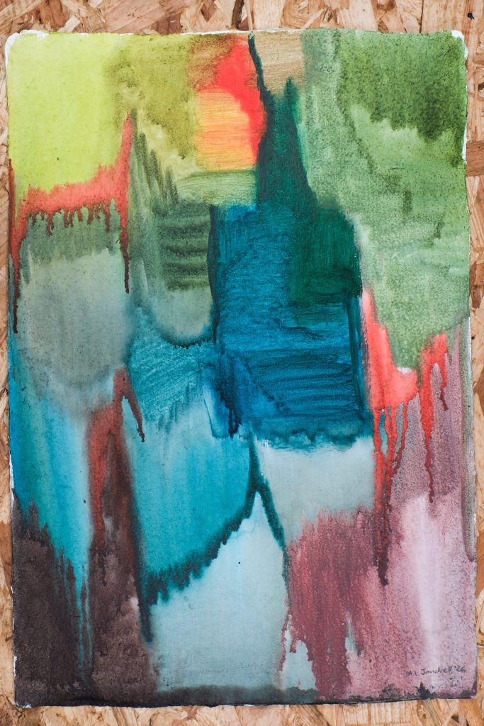 Studio Sale 62, Oil on Paper, 39cm x 55cm